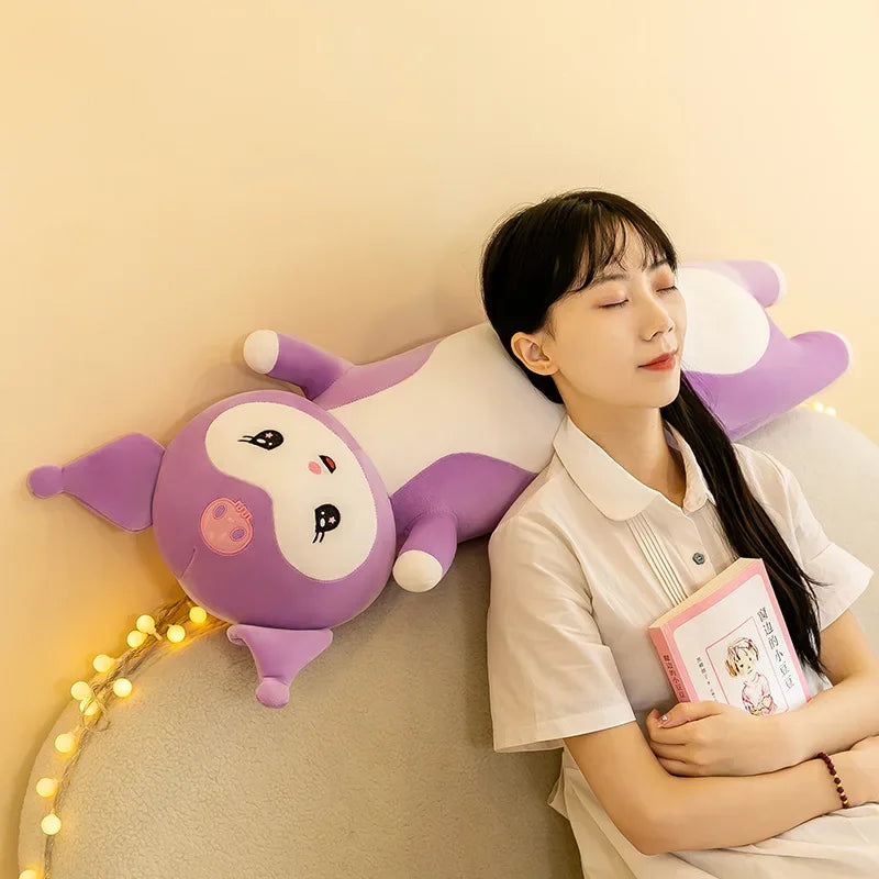 70cm Cute Sanrio Kuromi Plush Toy Kawaii Little Devil Long Sleep Pillow Cartoon Large Size Bed Plush Soft Stuffed Doll Kid Gifts