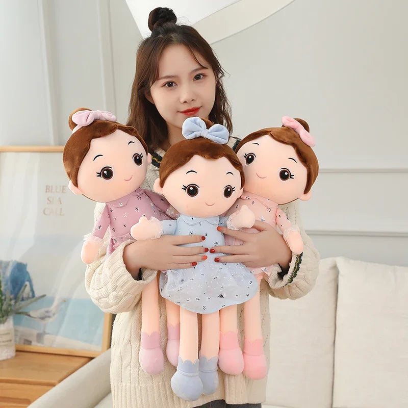 45CM Cute Angel Girl Plush Toy Lovely Stuffed Anime Figure Doll Wear Beautiful Dress Soft Toys For Girls Nice Gifts