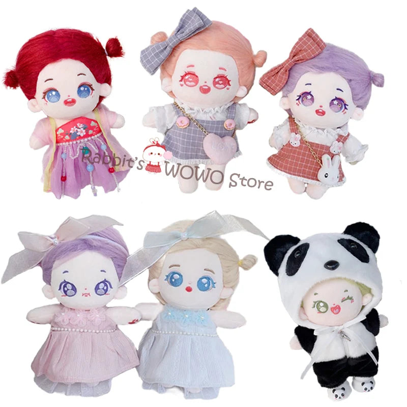 20cm IDol Doll Plush Star Dolls Cute Stuffed Dressing Figure Toys Cotton Doll Plushies Toys Fans Collection Gift Children Gifts