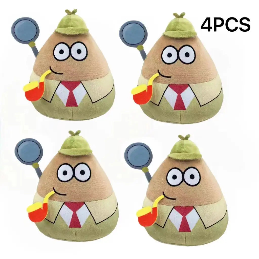 New 2024 color Pou Plush Cartoon Alien Toy Kawaii Stuffed Animal Doll Hot Game Figure Gifts for Fans 21CM