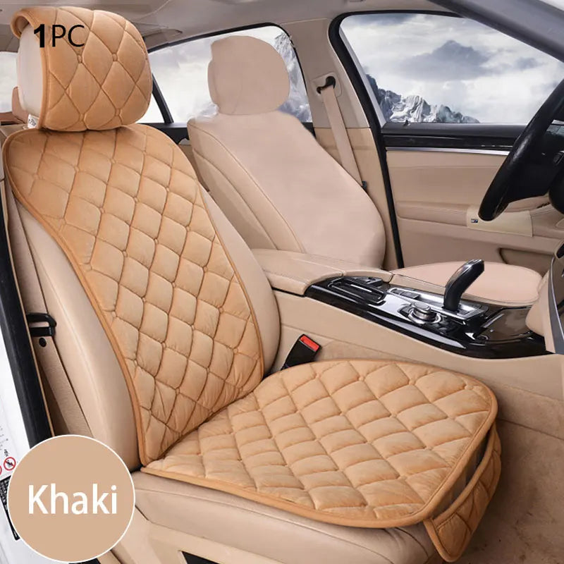 Car Seat Covers Protector Set Universal Auto Front Rear Chair Cushion Pad Warm Plush Automobiles Seat Covers Mat Car Accessories