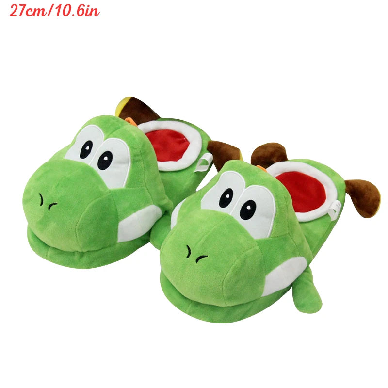 Kawaii Mario Luigi Big Poison Piranha Plant Plush Toys Slippers Cute Green Yoshi Anime Soft Stuffed Peluche Dolls Birthdays Gift