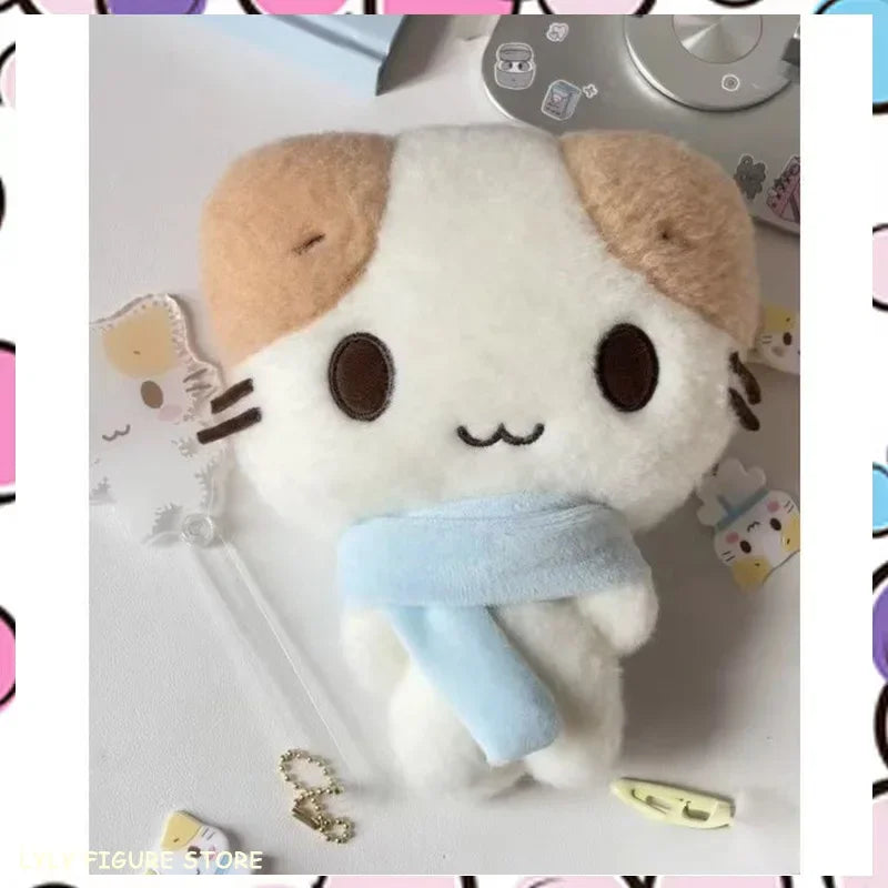 Masyumaro Fluffy Fuwa Nyanko Cat Plush Keychain Charm Keychain Anime Kawaii Women Bag Keychains Mascot Keyring Keyholder Custom