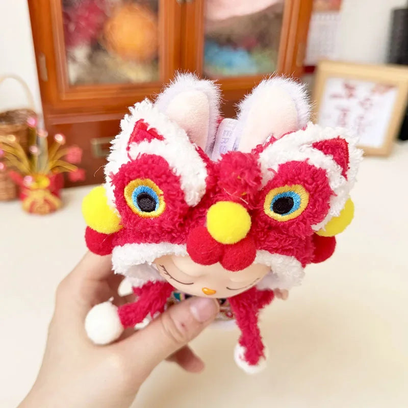 Mini Doll'S Clothes Outfit Accessories For 15-17cm Labubu Idol pendant New Year's Eve Lion and New Year's baby Clothing Gift