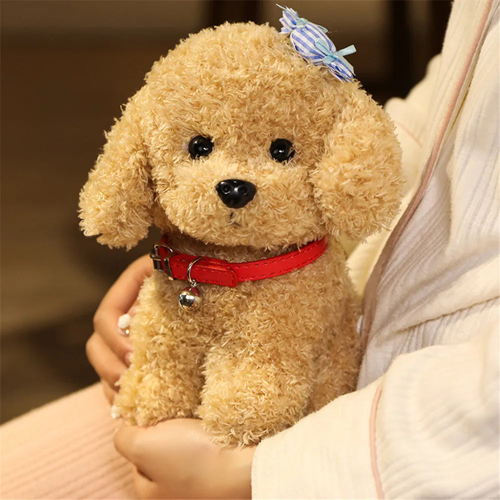 22/28cm Creative Realistic Dog Lucky Simulation Dog Poodle Plush Toys Handmade Realistic Figure Toy Plush Stuffed Animals