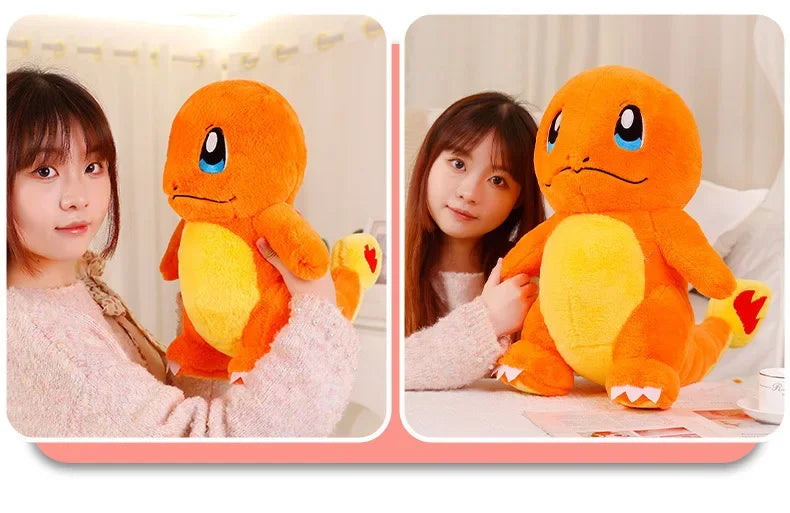 Anime Pokémon Charmander Plush Doll Toy Cartoon Pokémon Gini Turtle Pet Elves Small Fire Dragon Doll Charmander Plush Toys Dolls