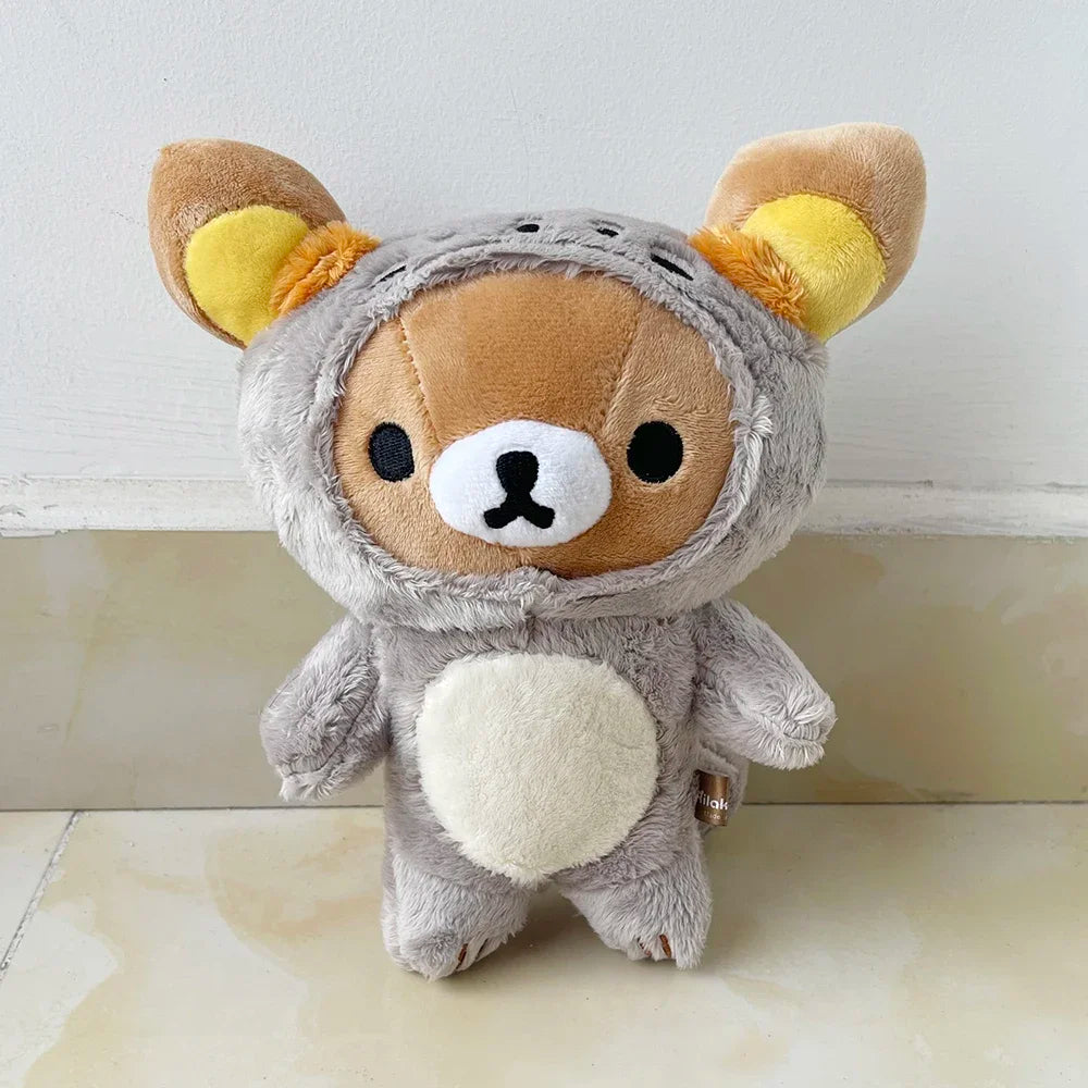 22cm Rilakkuma Plush Toy Dressing Teddy Bear Stuffed Doll Lovely Anime Coser Bear Peluche Kawaii Rilakkuma Plushies Kid Gifts