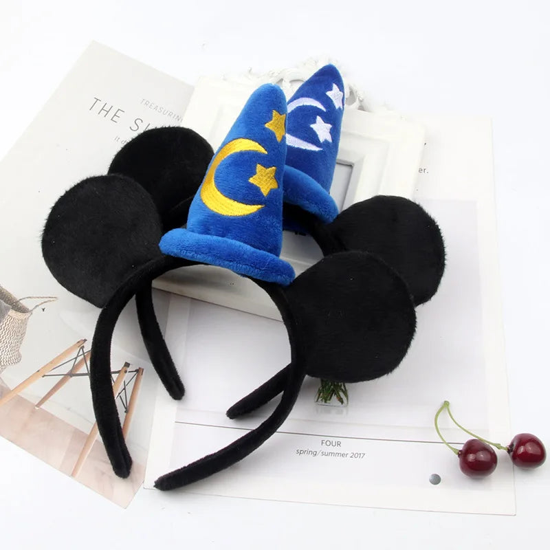 2024 Mickey Mouse Plush Magic House Disney Headwear Cosplay Decoration Christmas Party Cloth Hair Band Adult/Children