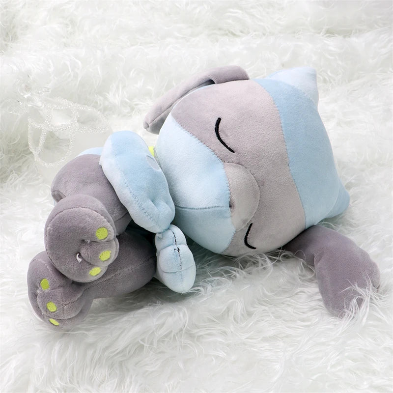 Kawaii Pokemon Sleeping Gengar Eevee Cubone Chikorita Soft Plush Toys Cute Anime Lucario Vaporeon Charmander Peluche Dolls Gifts