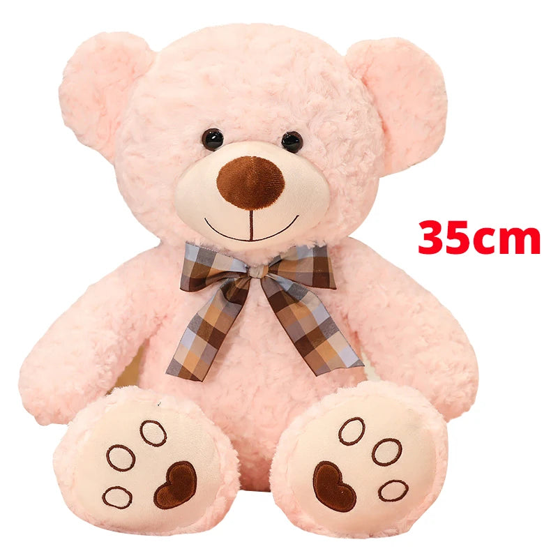 High Quality Cute Plush Bear Plush Pillow Lovely Bow-Knot Bears Plush Toys Stuffed Soft Animal Dolls Xmas Valentine's Gift