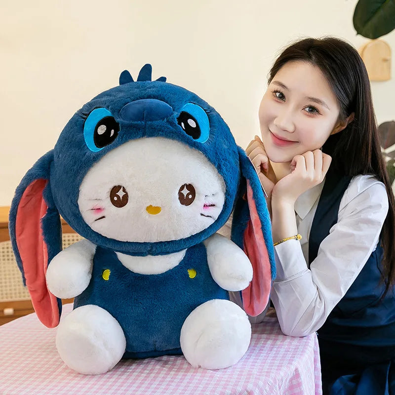 30cm Sanrio New Cute Cartoon KT Cat Plush Toy Dolls Children's Cloth Doll Children's Sleeping Plushies Pillow Birthday Gift Doll