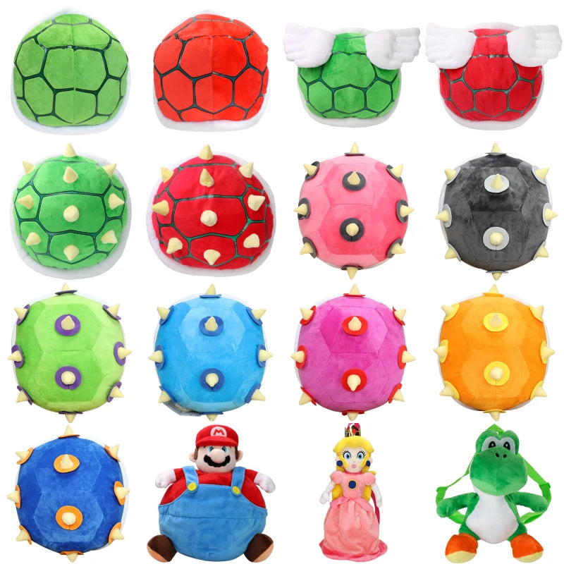 Kawaii Mario Koopa Troopa Paratroopa Yoshi Plush Toys Backpack Anime Morton Iggy Larry Lemmy Peluche Dolls School Bags Gift Kids