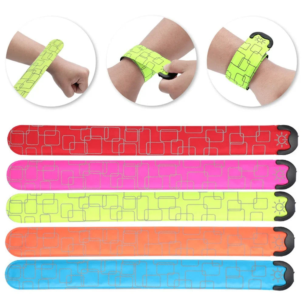 LED Wrist Band High Brightness Decorative Rechargeable LED Slap Glowing Night Running Armband Bracelet for Outdoor Sports Party