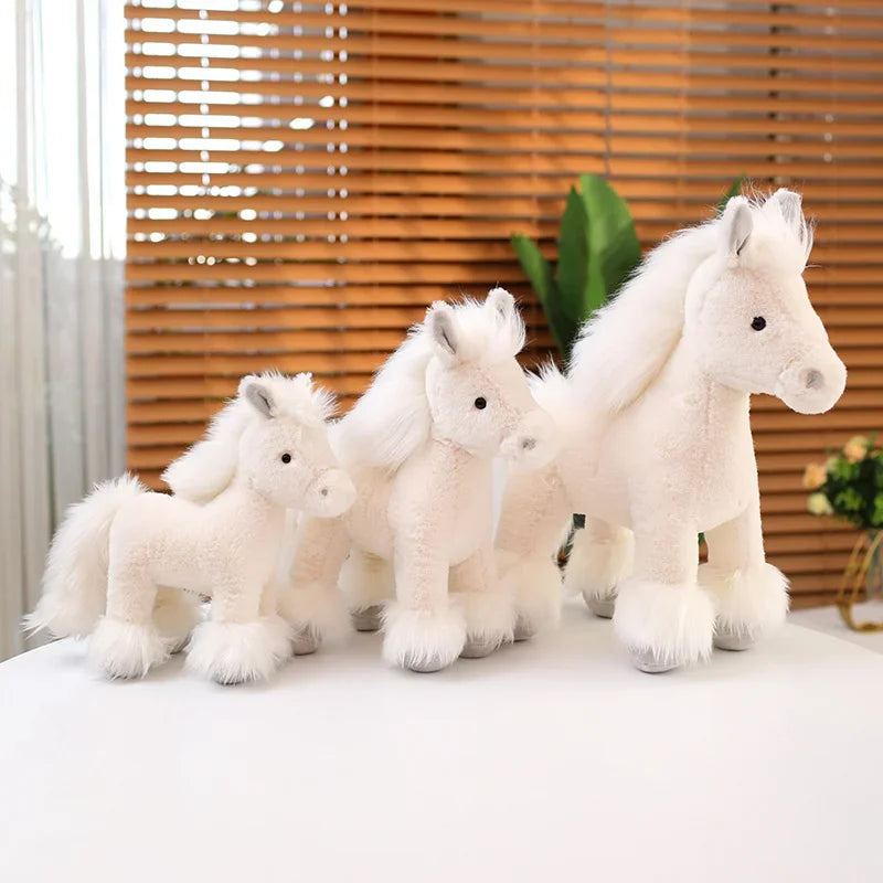 Super Simulation Horse Plush Dolls Stuffed Animal High Quality Super Realistic Pony Plush Toy Classic Birthday Gift For Children