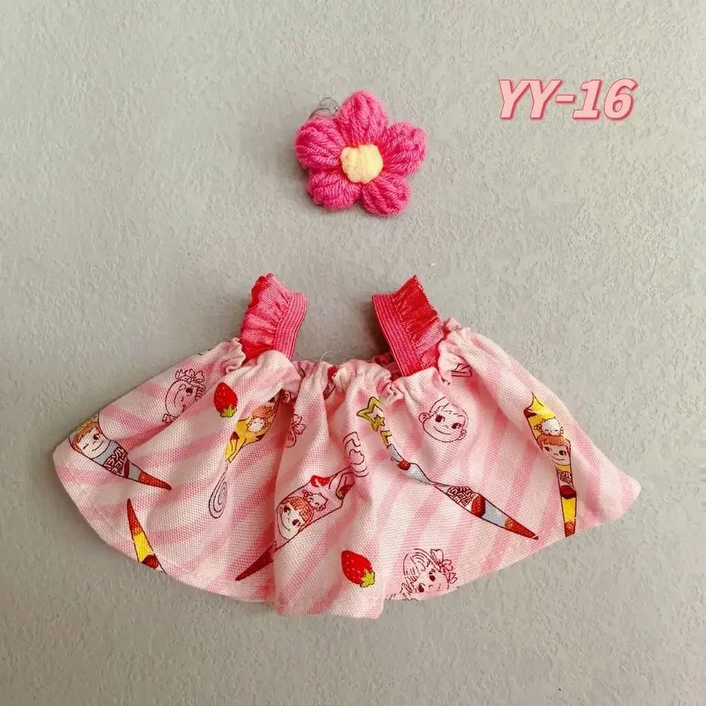 20Cm cotton doll clothes college style suit plush doll rechange cute baby clothes skirt (no doll)