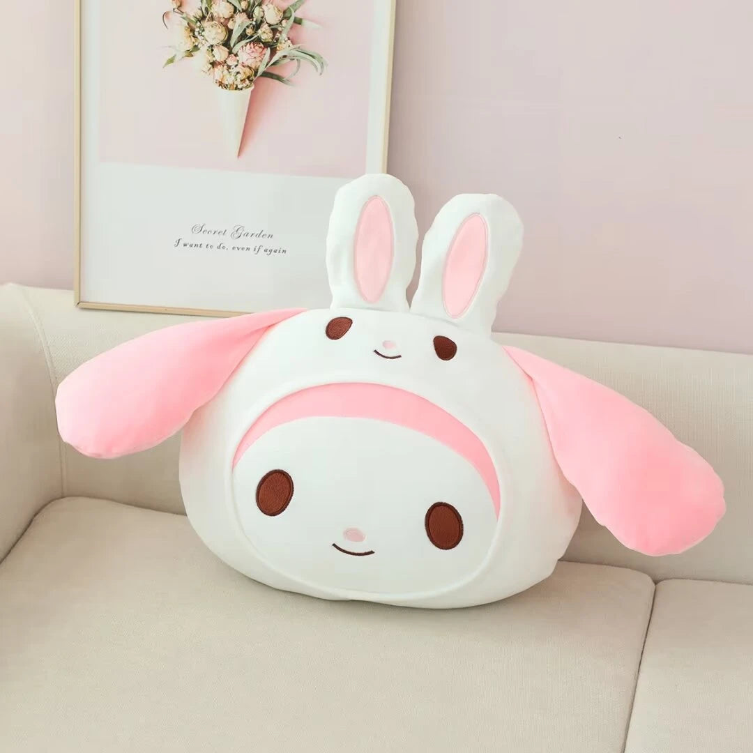 Sanrio My Melody Plush Toy Kuromi Pochacco Cinnamoroll Back Cushion Hello Kitty Throw Pillow Sofa Bed Home Decor Girl Gifts