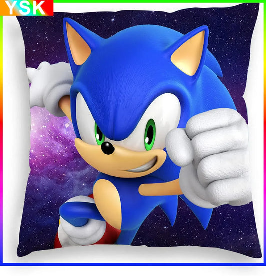 HOT Sonic Home Sofa Decorative Pillow Car Living Room Pillow Short Plush Gift for Girls Kids Boys Various Choices of Pillowcases