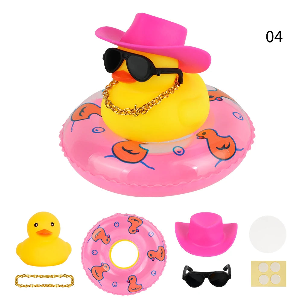 Summer Swimming Ring Yellow Rubber Duck Cute Cowboy Hat Duckies Children's Pool Duck Toys