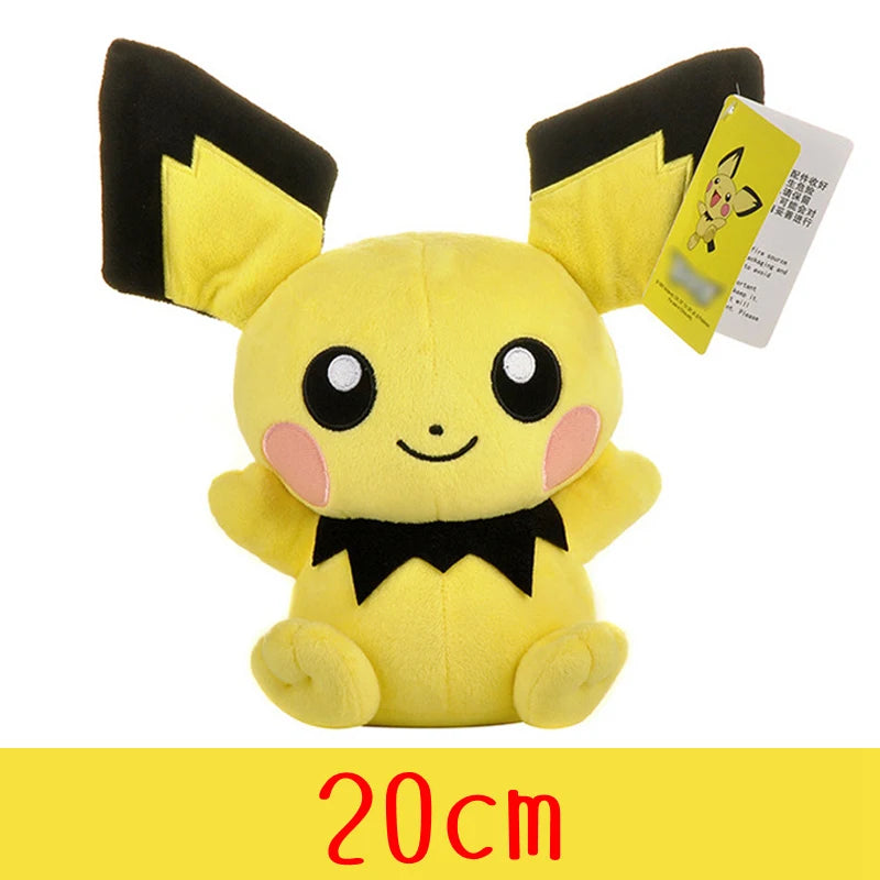 Pokemon Plush with Tag Charmander Squirtle Bulbasaur Eevee Pikachu Plush Doll Cartoon Anime Kids Birthday Gift