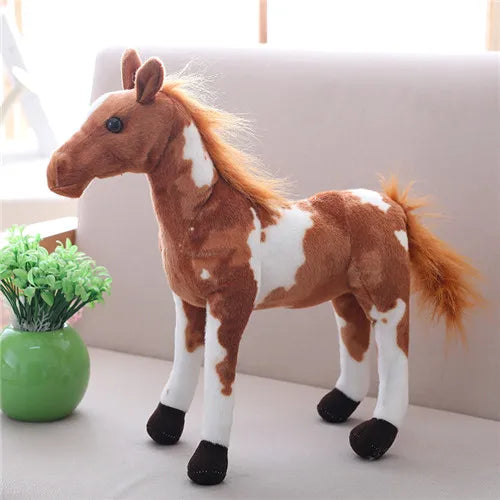 30cm Simulation Horse Plush Toys Cute Stuffed Animal Zebra Doll Soft Realistic Horse Toy Kids Birthday Gift