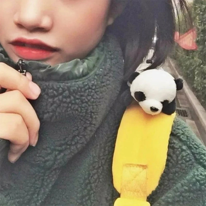 Cute Panda Plush Brooches Soft Cartoon Animal Brooch Pin Stuffed Dolls Charm Bag Pendant Gifts Clothing Accessories