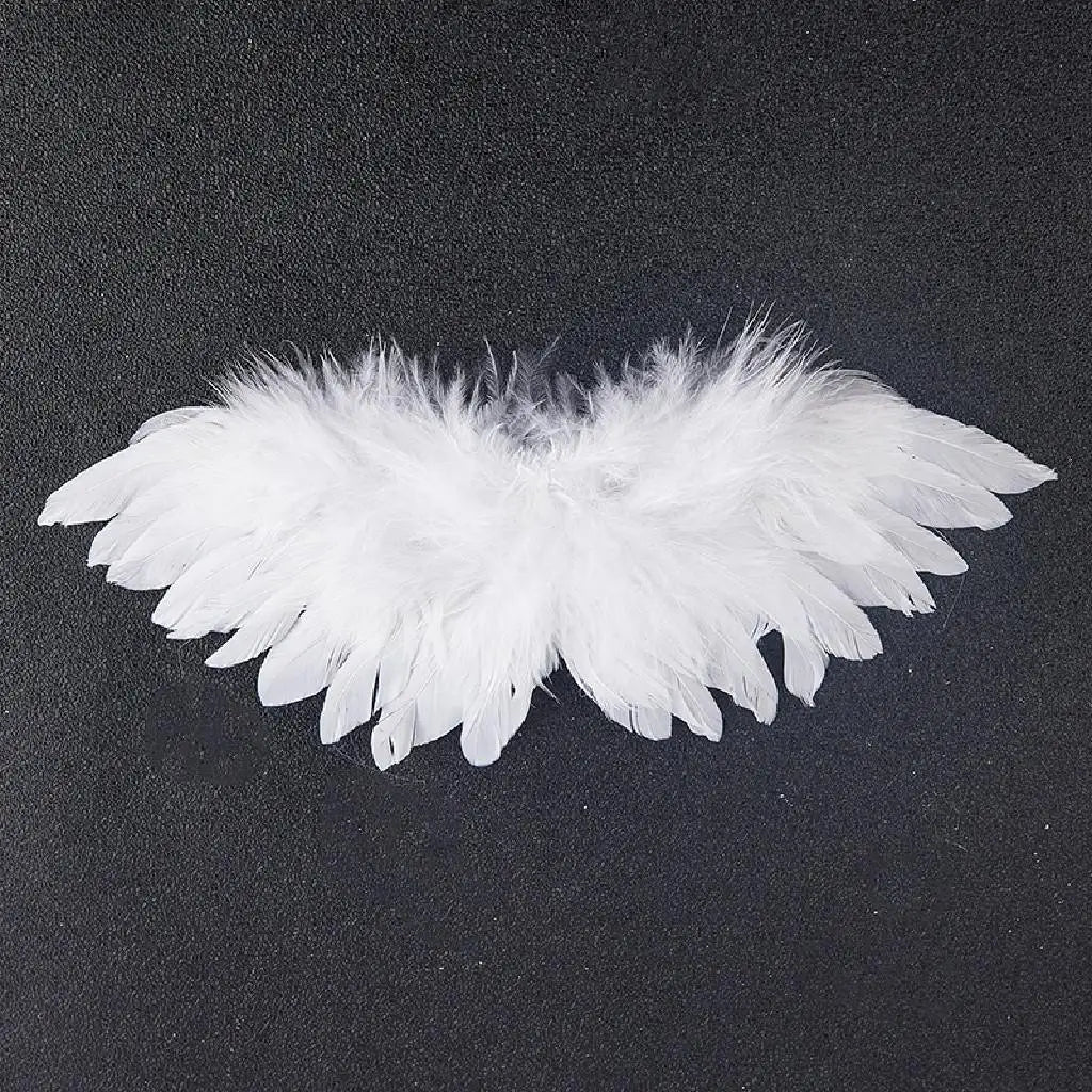 DIY Feather Angel Wing Newborn Props For EXO 1/6 1/4 1/3 BJD for labubu upset duck Doll  Wings Accessories Feather Birthday Gift