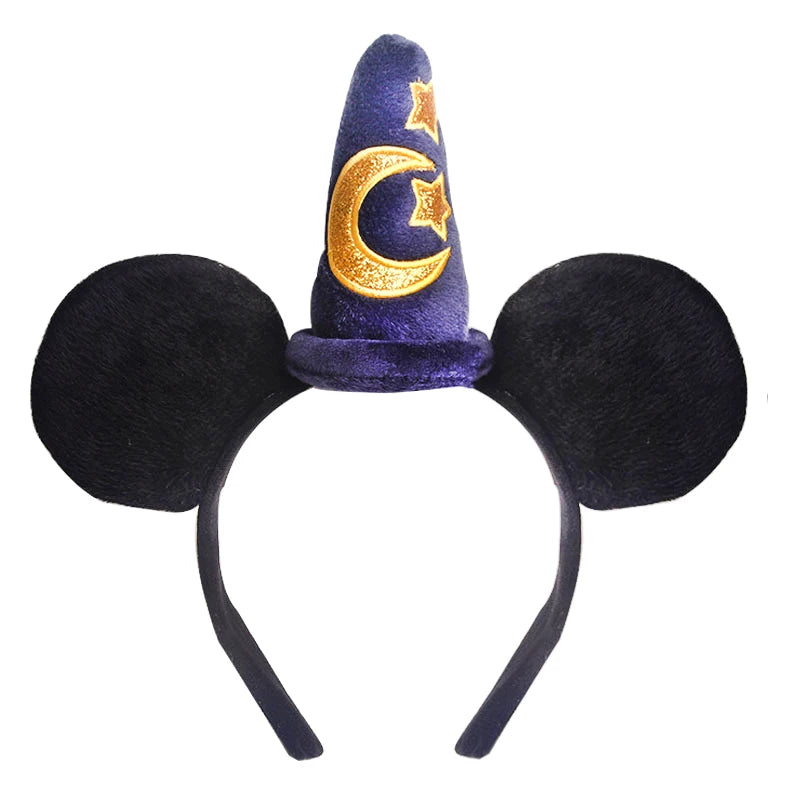 2024 Mickey Mouse Plush Magic House Disney Headwear Cosplay Decoration Christmas Party Cloth Hair Band Adult/Children