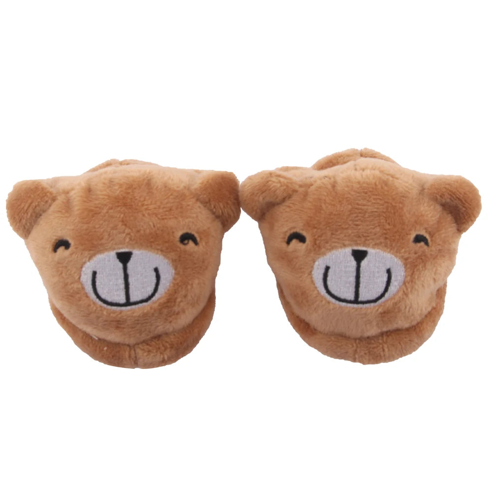 7cm Plush Doll Shoes Cute Bear,Tiger,Frog,Animal Slippers For American 18 Inch,OG&43cm Baby New Born Girl Doll Accessories Toy