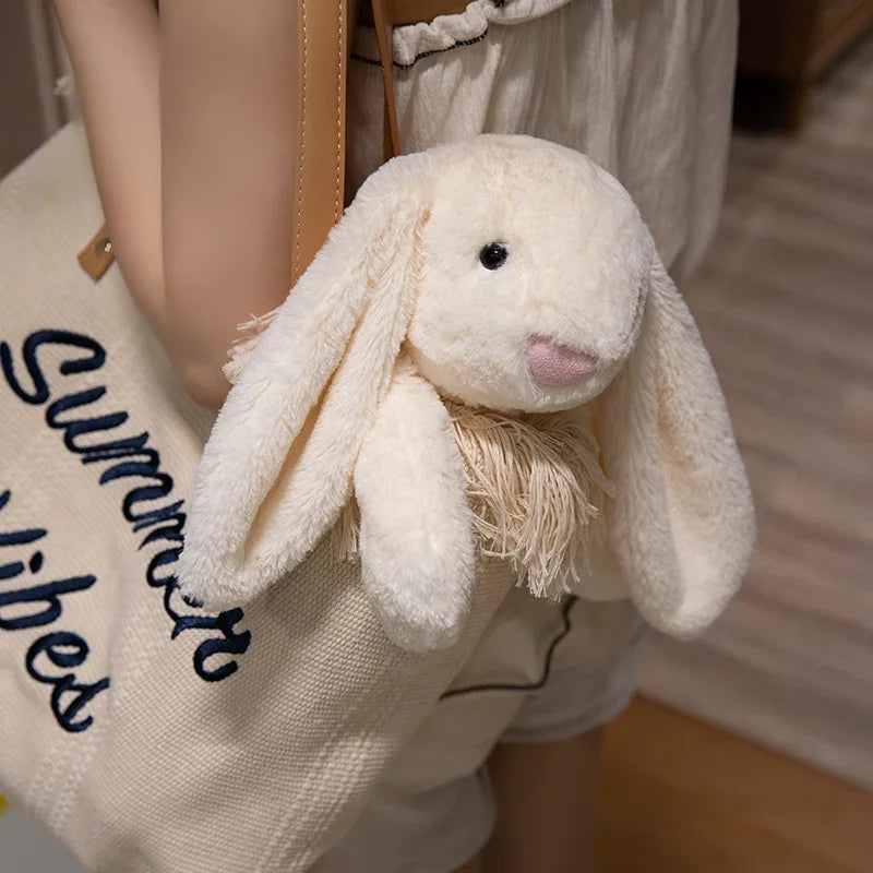 20-45cm Kawaii Long Ears Rabbit Plush Doll Appease Pillow Gray White Brown Healing Rabbit Plushies Toy For Girls Birthday Gift