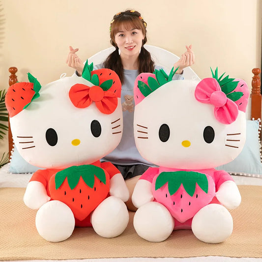 22cm Hello Kitty Plush Toy Plushie Sanrio Doll Kuromi Home Decoration Room Pillow Cinnamoroll Kawaii Children Birthday Gift Girl