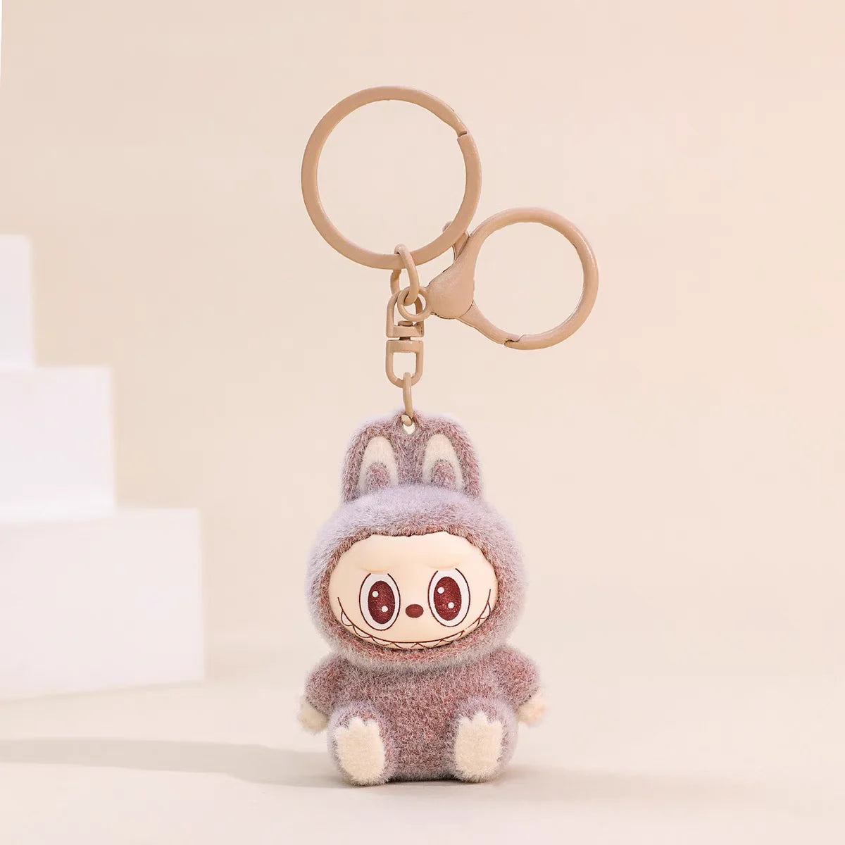 New Labubu Keychain Cartoon Labubu Backpack Pendant Decorative Car Keychain Model Doll School Bag Charm Cute Keyring Festivals