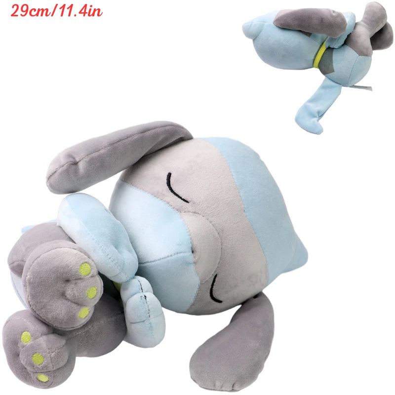 Kawaii Pokemon Sleeping Gengar Eevee Cubone Chikorita Soft Plush Toys Cute Anime Lucario Vaporeon Charmander Peluche Dolls Gifts