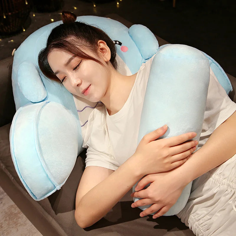 Funny 2 Sizes Kawaii Plush Animals Blue&Gray&Pink Shark Toys Cushion Stuffed Whale Bed Headrest Home Sofa Bed Chair Pillow