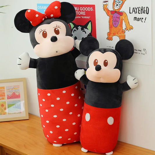 Mini Mickey Anime Peripheral Cartoon Cylinder Pillow Large Cloth Doll Children'S Gift Wholesale Plush Toy Birthday Gift Mouse