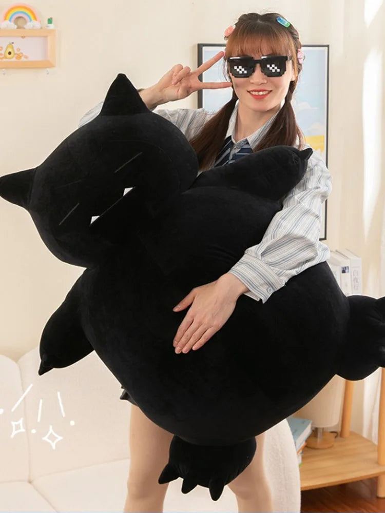 35cm Cartoon Cat Doll Lightning Monster Black Cat Doll Cloth Doll Children's Boy Birthday Gift Sofa Pillow Kids