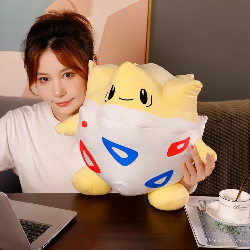 Very Soft Cute Togepi Plush Toy Throw Pillow Back Cushion For Sofa Bed Hug Sleeping Plushies Kawaii Doll Xmas Gifts Girl