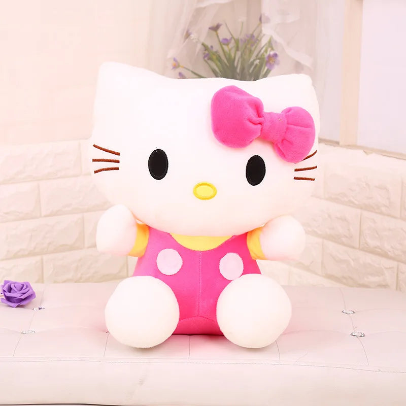 Hello Kitty Plush Toy Sanrio Plushie Doll Kawaii Stuffed Animals Cute Soft Cushion Sofa Pillow Home Decor Children Birthday Gift