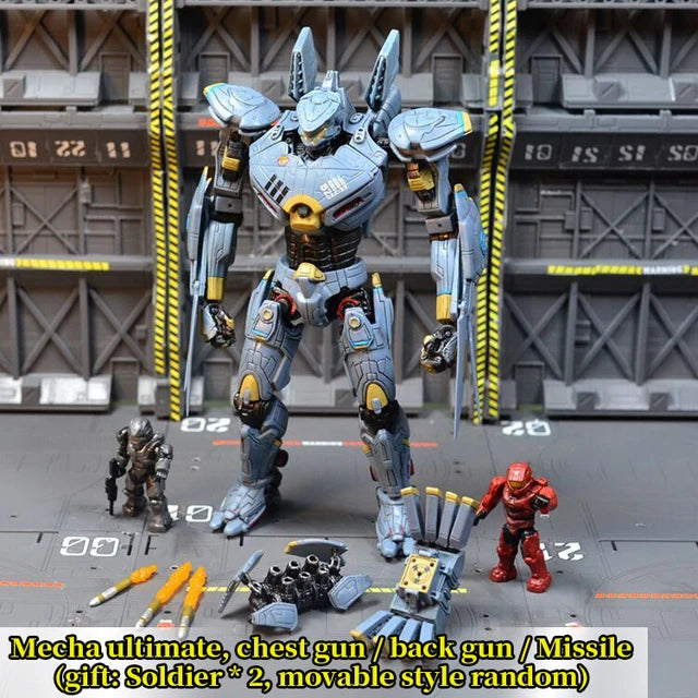 2024 New Hot Pacific Rim Mecha Model Striker Eureka Gipsy Danger Mech Action Figure Movable Joints With Led Light Toy Boys Gifts