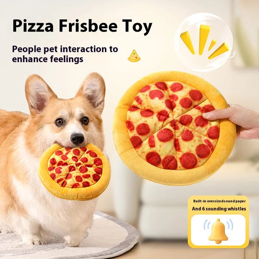 Plush pizza, molars, paper dogs, corgi, golden hair, medium and large dogs, pet relief artifact