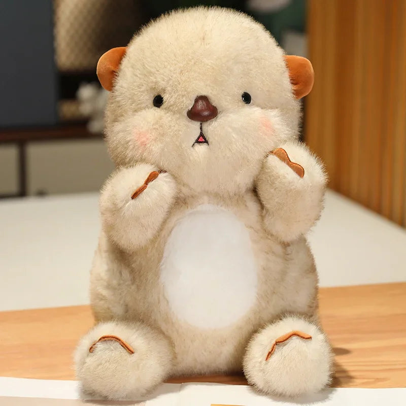 20/30/40cm Simulation Otter Doll Action Figure Plush Toy Anime High Appearance Lifelike Soft Otter Cartoon Christmas Gift