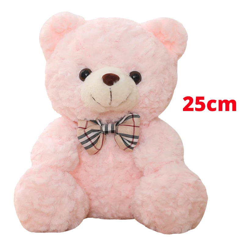 High Quality Cute Plush Bear Plush Pillow Lovely Bow-Knot Bears Plush Toys Stuffed Soft Animal Dolls Xmas Valentine's Gift