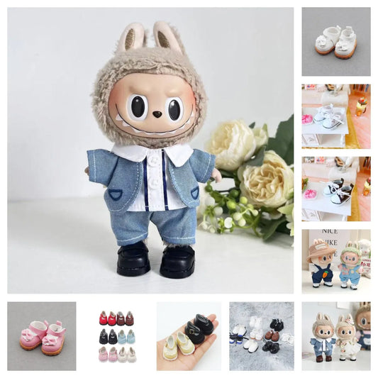 17cm Mini Plush Doll'S Clothes Outfit Accessories For Korea Kpop Exo Labubu Idol cute shoes Clothing Gift