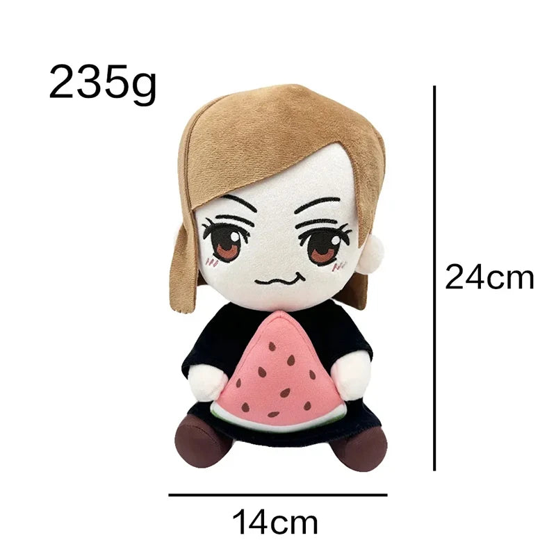 24cm Jujutsu Kaisen Plush Toys Anime figure Kugisaki Nobara Watermelon Sitting Taito Soft Stuffed Dolls Cartoon Decor Toy Gift