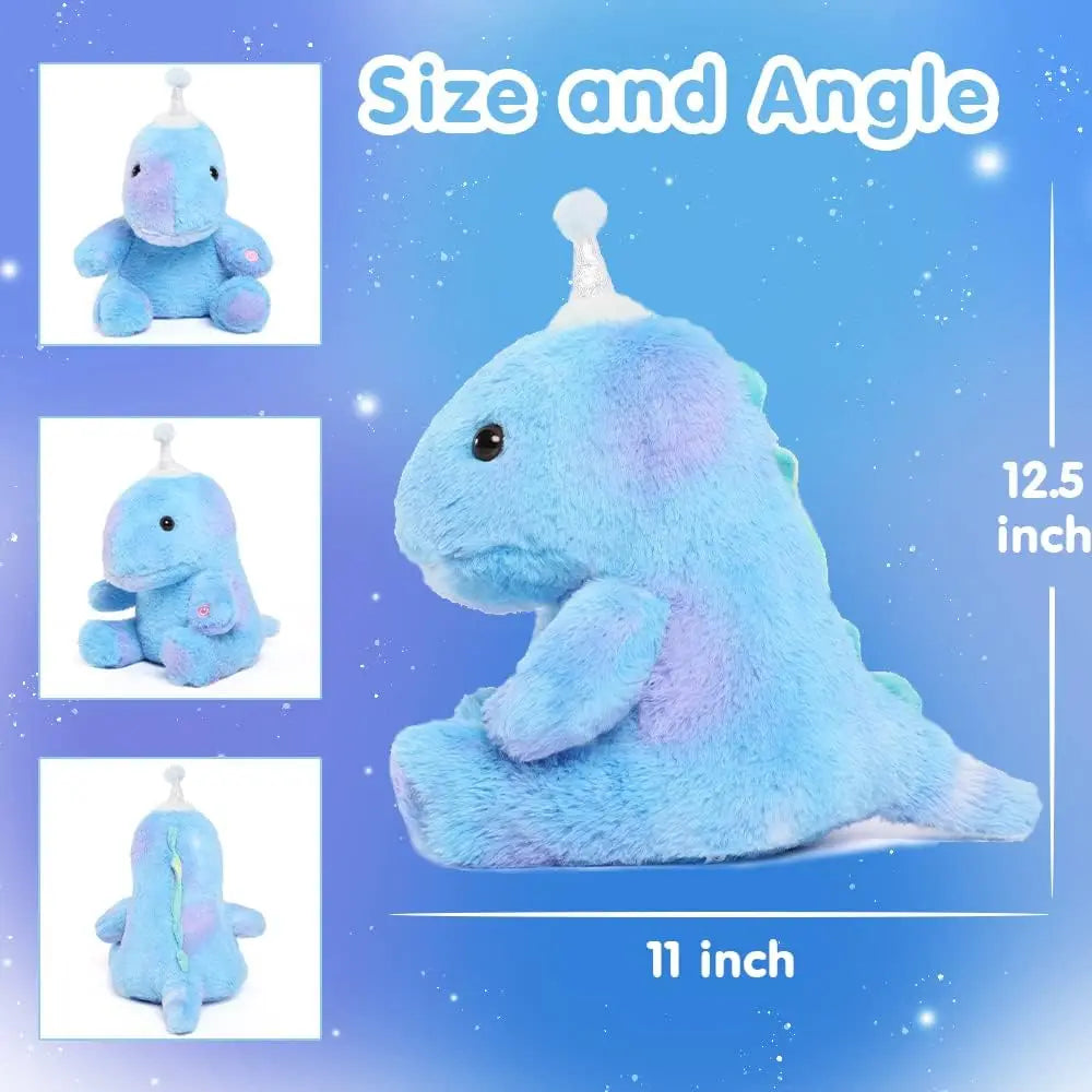 Tezituor Light Up Dinosaur Stuffed Animal Soft Cute Night Light Dinosaur Plush Toys with Colorful Light Gift for Kids