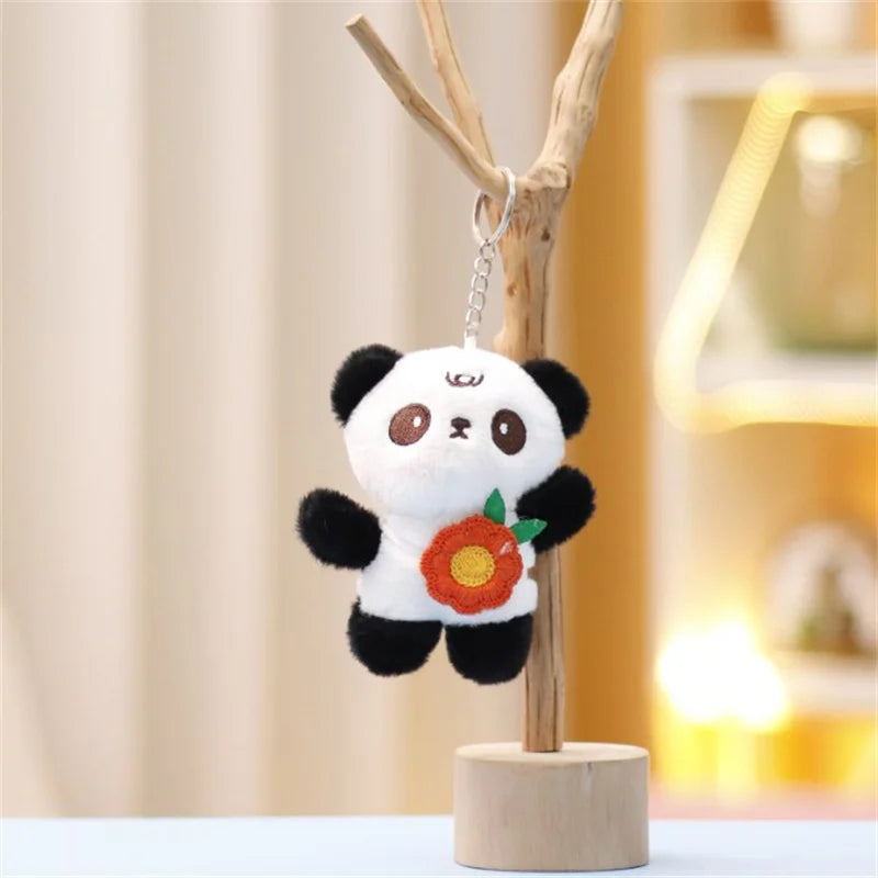 Cartoon Rabbit Panda Bear Plush Toys Pendant Cute Stuffed Animal Doll Keychain Bag Pendant Backpack Hanging Decoration Kid Gifts