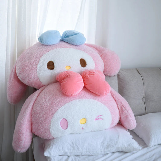 Cute Comfortable My Melody Back Cushion Hug Pillow Lovely Furry Plush Toy Sofa Decorative Pillow Xmas Gifts For Girl