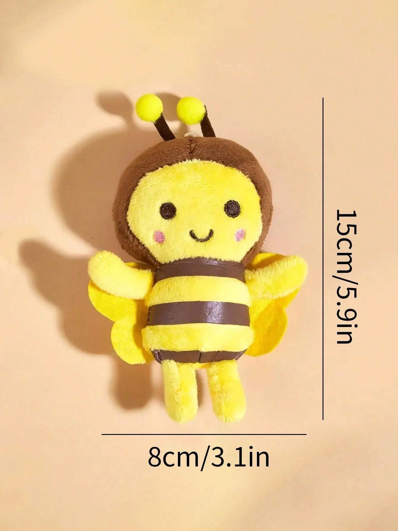 Small bee plush toy for dogs and cats to interact and play  teeth cleaning pet supplies