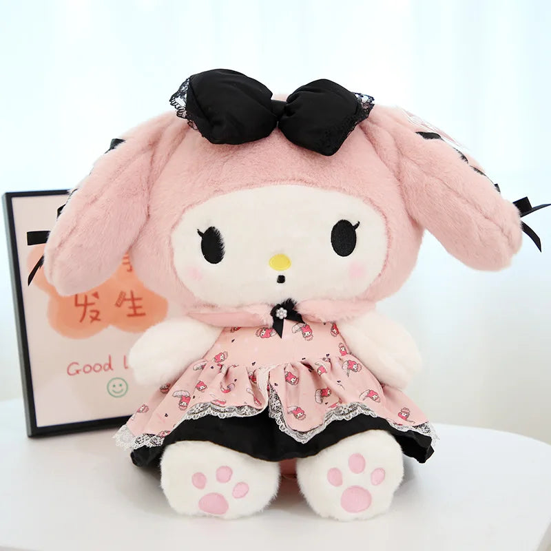 Sanrio Cute Party Hellokitty Kuromi Melody Cinnamoroll Plush Toys Festival Holiday Gift Homdecor Stuffed Dolls