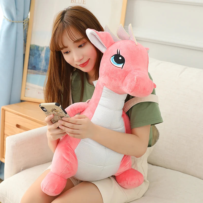 40/60/80cm Kawaii Dinosaur Plush Doll Stuffed Dino Toy Kids Huggable Animal Dragon Plush Pillows Cartoon Gift for Kids