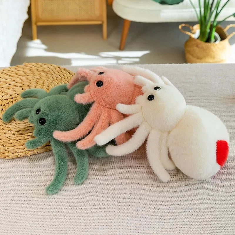 Simulation Black Spider Jumping Spider Doll Crawling Pet Doll Plush Cute Reptile Plush Toy Super Cute Doll